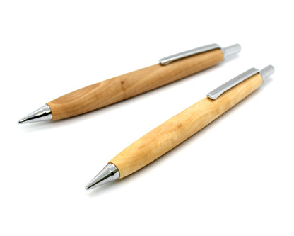 オリーブ木軸シャープペン ブラック シルバー