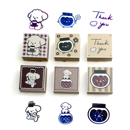Mita Sanshodo Pompon Merry Original Chocolate Stamps - All 6 Types