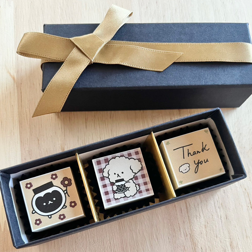 Pompon Merry Original Chocolate Stamp Set (3 stamps)