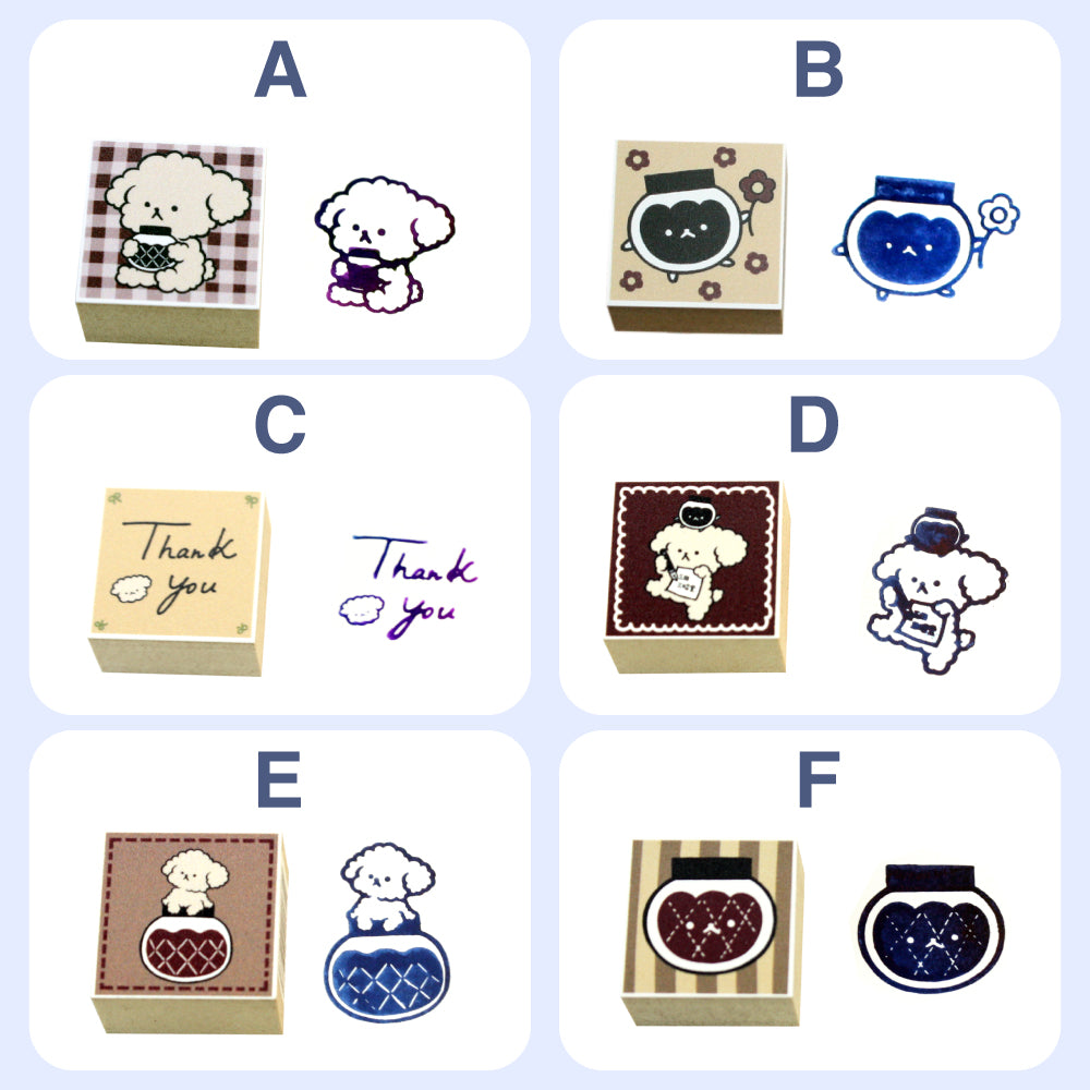 Mita Sanshodo Pompon Merry Original Chocolate Stamps - All 6 Types