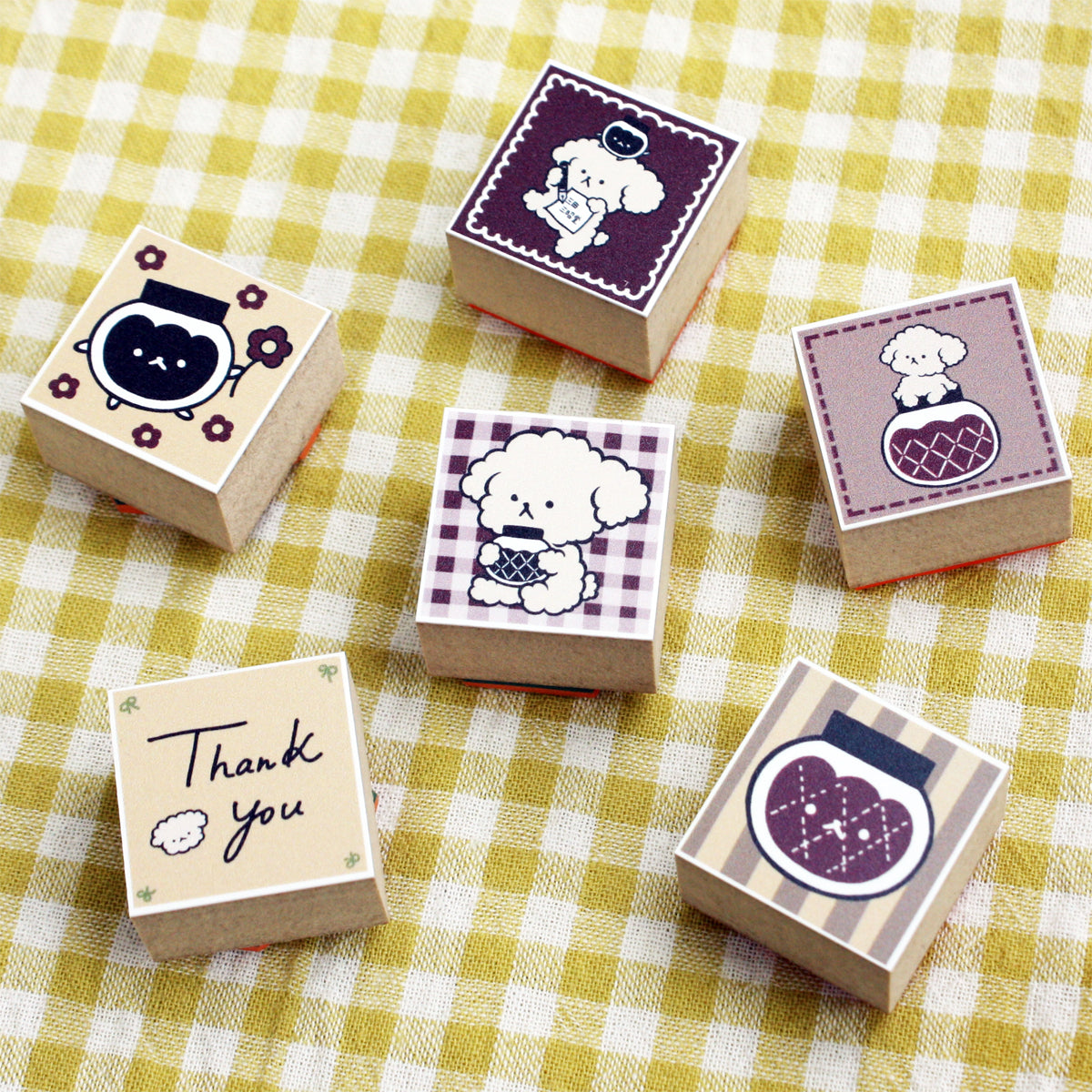 Mita Sanshodo Pompon Merry Original Chocolate Stamps - All 6 Types