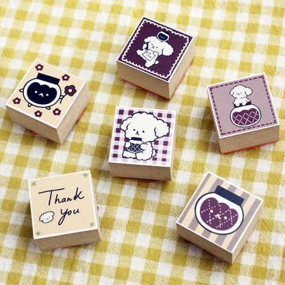 Mita Sanshodo Pompon Merry Original Chocolate Stamps - All 6 Types