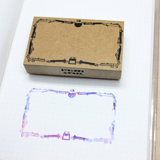 Original stamp "Stationery Frame" business card size